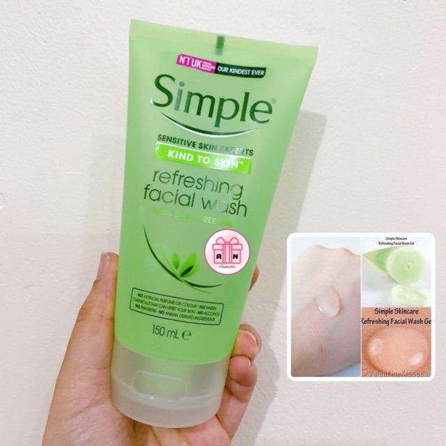 Sữa Rửa Mặt Simple Kind To Skin Refreshing Facial Wash Gel