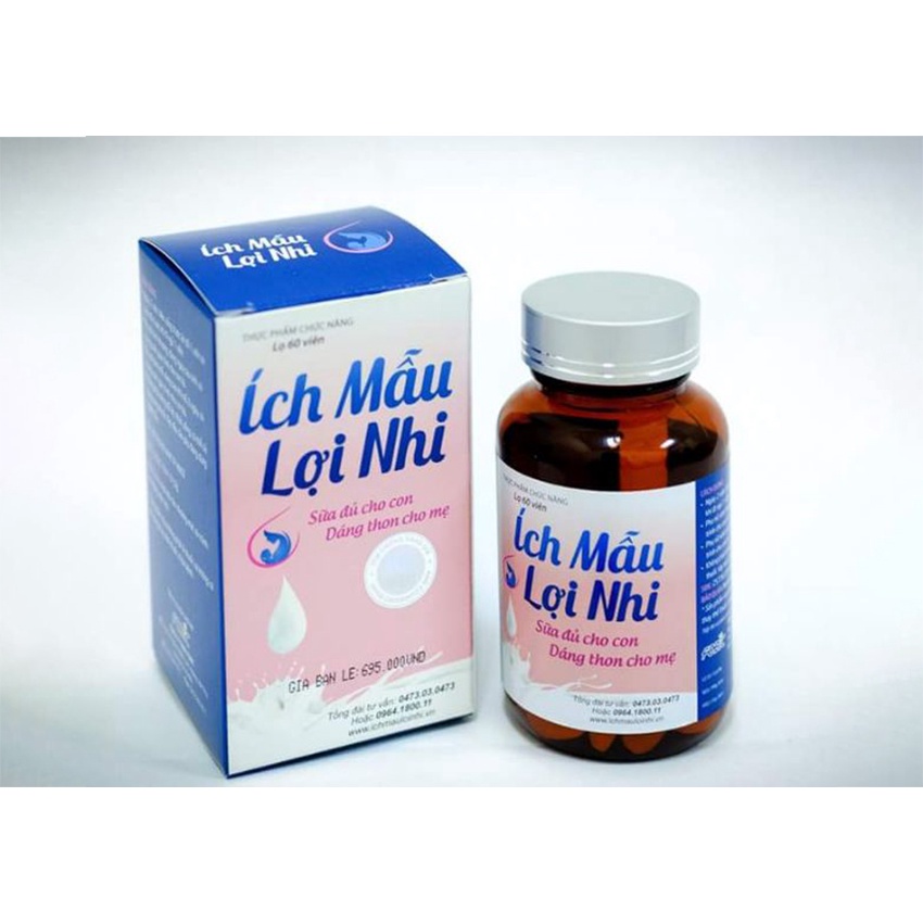 Ích mẫu lợi nhi - Viên uống tăng lượng tiết sữa &amp; chất lượng sữa mẹ, tăng cường sức khỏe cho phụ nữ sau sinh