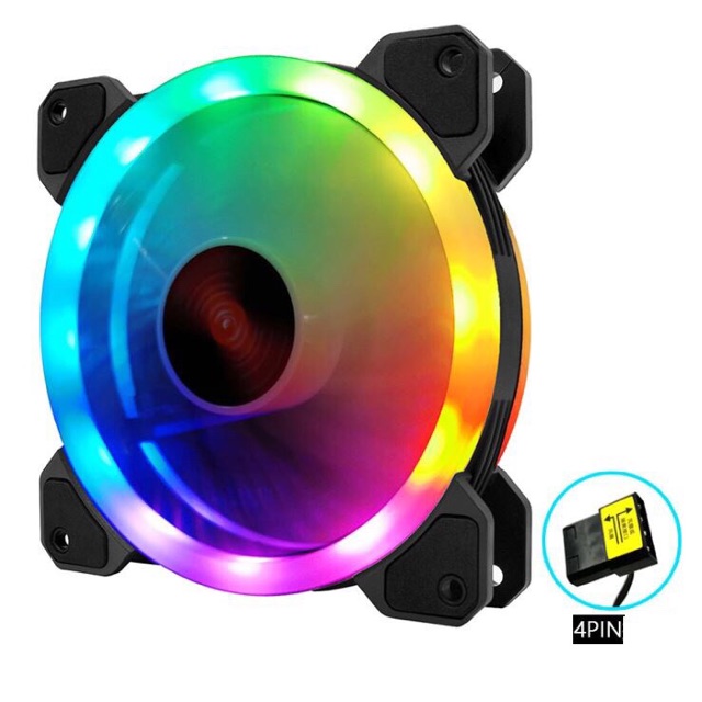 Quạt tản nhiệt Coolmoon K2 led RGB, tự động đổi màu