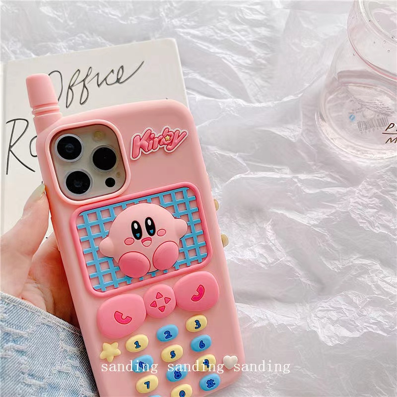 Ốp Điện Thoại Silicone Mềm Chống Sốc In Hình Pinky Kirby 3D Cho IPhone 13 12 Pro MAX 11 Pro MAX 7P 8P 7 8 Plus XS MAX XR X