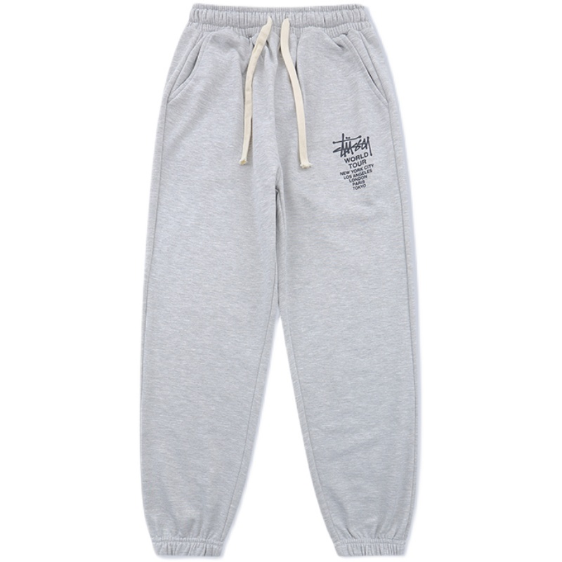 Quần thể thao Stussy ống rộng lưng thun phong cách hip hop cổ điển thời trang dành cho nam nữ 2023