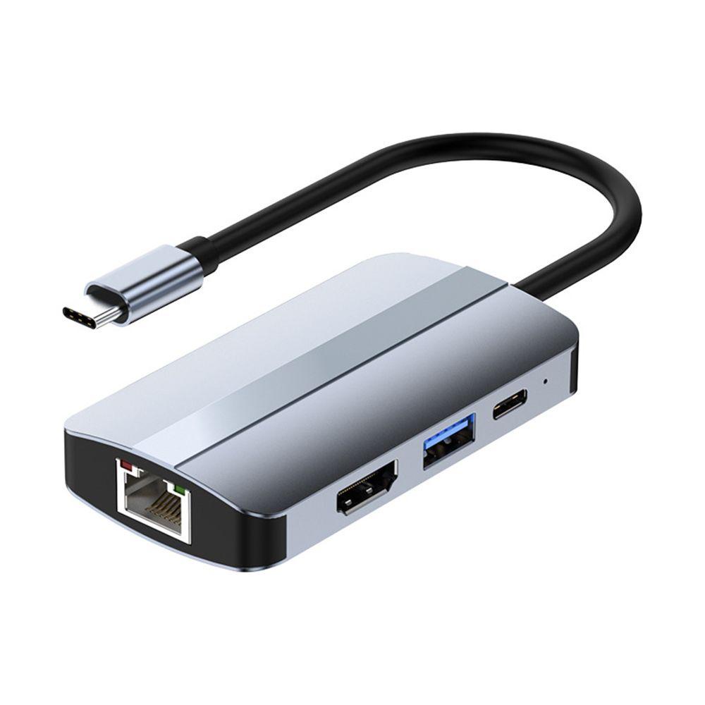 BEBETTERM Bộ Chia Cổng Sạc USB Loại C 4K HDMI 6 Trong 1 Cho Laptop PC