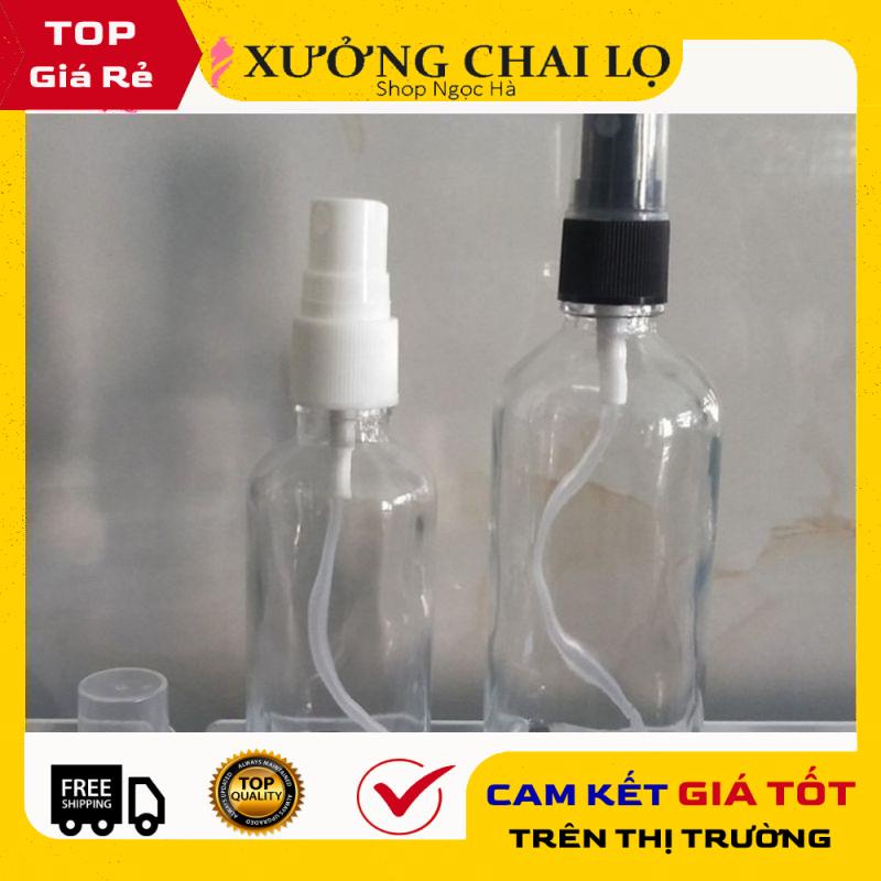 Chai Xịt Phun Sương ❤ GIÁ RẺ NHẤT ❤ Chai xịt phun sương Thủy Tinh 50ml,100ml chiết nước hoa, mỹ phẩm, phụ kiện du lịch