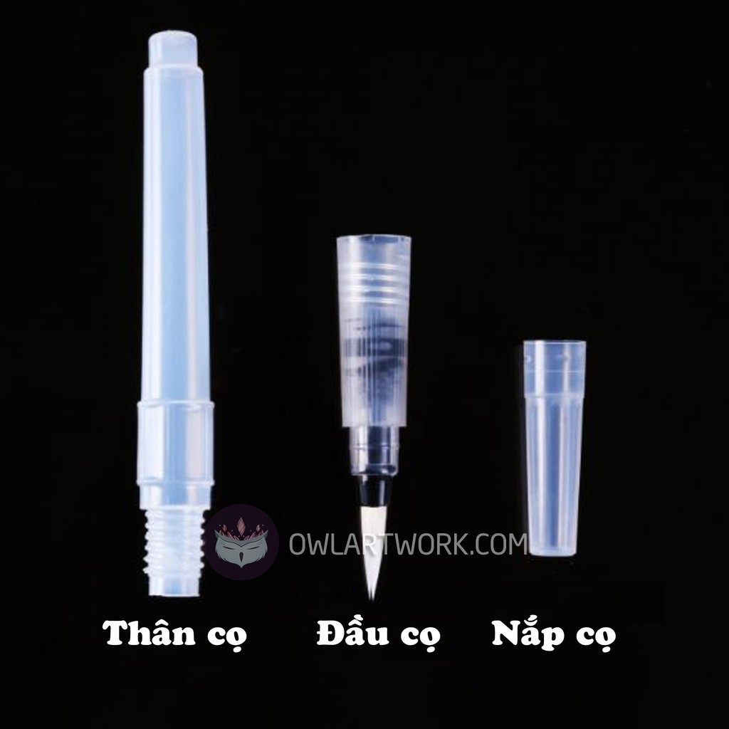 Cọ nước thân ngắn, thân dài Đầu Tròn WaterBrush size S-M-L