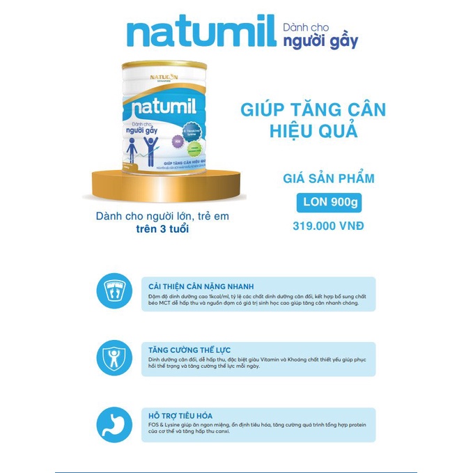 Sữa Natumil Dành cho người Gầy