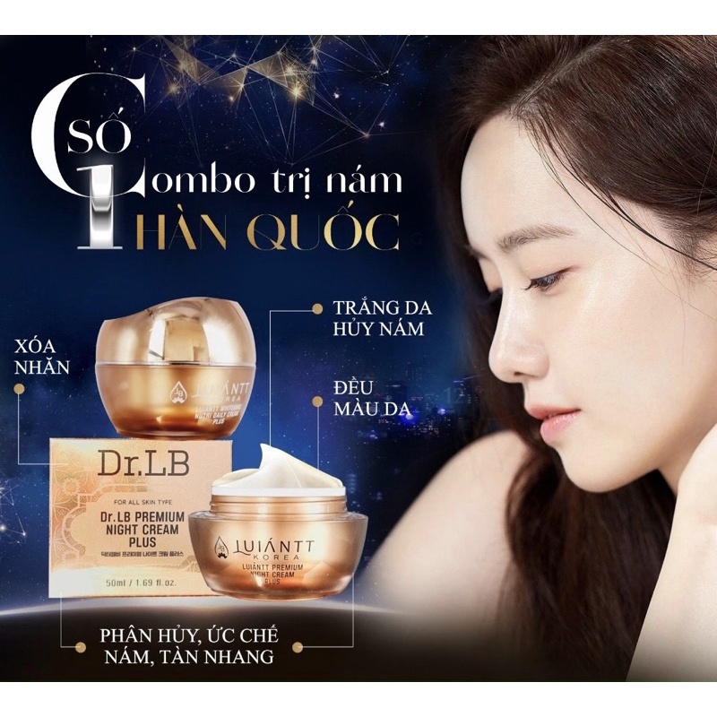 Combo huỷ nám Dr.LB phiên bản Luiantt Korea chính hãng mới có thêm nhau thai cừu