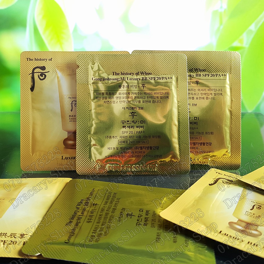 Whoo trang điểm Luxury BB Cream Kem nền BB cao cấp SPF 20/PA++ gói 1ml | BigBuy360 - bigbuy360.vn