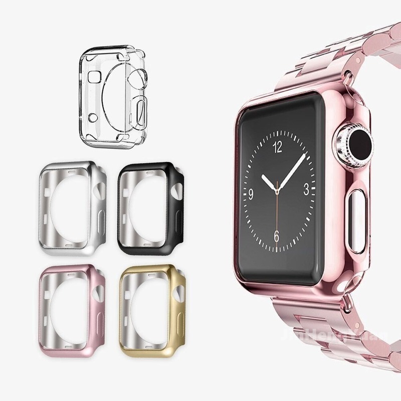 Thích hợp cho iWatch series 5 4 3 2 1 Vỏ bảo vệ TPU Đồng hồ thông minh Apple 38 40 42 44mm khung bảo vệ chống rơi