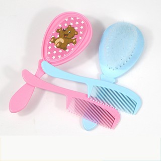 Set lược kèm bàn chải mềm giúp vệ sinh da đầu cho bé an toàn tiện dụng