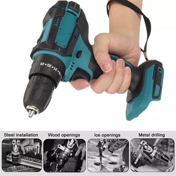 Thân máy khoan pin 3 chức năng dùng chung pin makita 18v