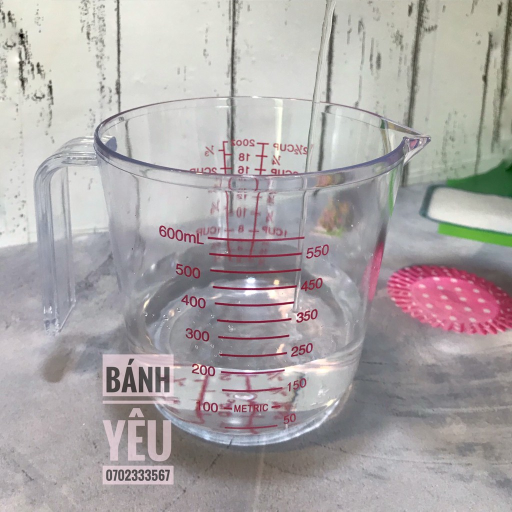 Ca nhựa đong chia nước vạch đỏ - DC76