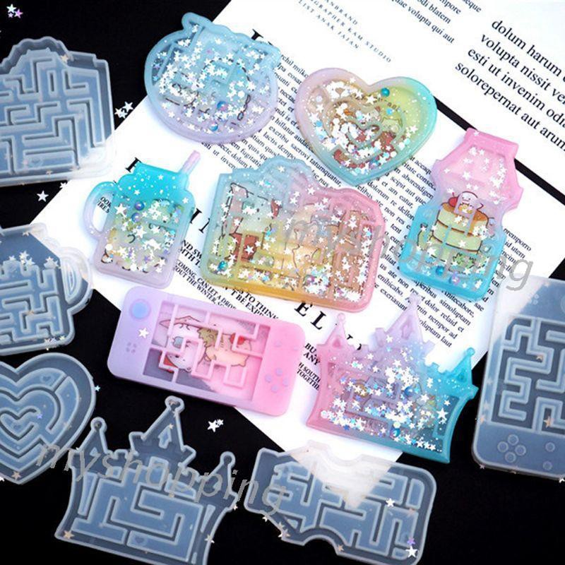 Khuôn nhựa silicone làm mặt dây chuyền resin đa dạng