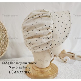 SS84_Rập giấy may mũ bonet cho bé