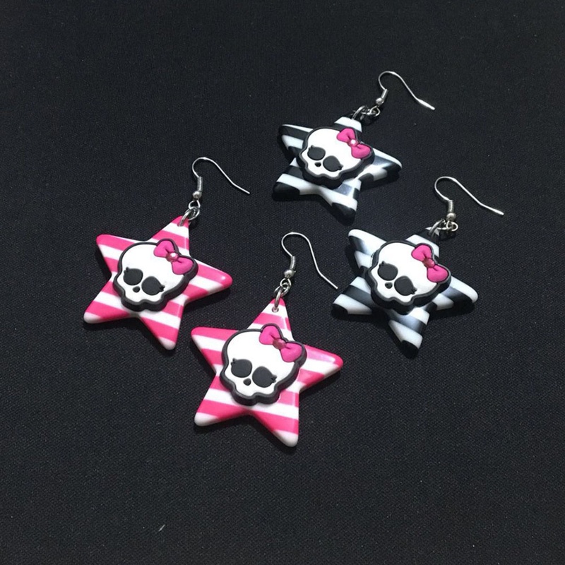 Bông Tai Hình Xương Cá Kẻ Sọc / Ngôi Sao Độc Đáo Thời Trang Cho Nữ