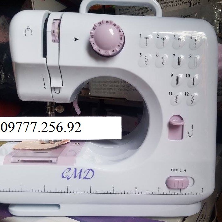 Máy Khâu Quần Áo, Máy May Mini Gia Đình 12 Kiểu May FHSM 505A Cao Cấp, Siêu bền, Đa dạng đường may