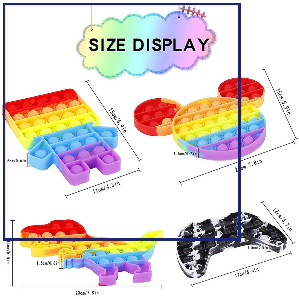 [FAST|COD] đồ chơi Đồ chơi ấn bong bóng màu cầu vồng vui nhộn /Hình tròn Màu sắc cầu vồng Thần tài Pop It để giảm căng thẳng Pop It Đồ chơi Tik Tok giá rẻ Thần tài Pop It Round Foxmind Giảm căng thẳng cho trẻ em / Rainbow Unicorn / Đẩy bong bóng / Đẩy Pop