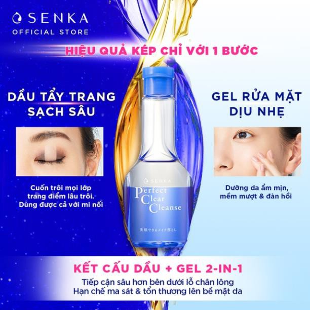 Gel Rửa Mặt Tẩy Trang 2 trong 1 Senka Perfect Clear Cleanser 170ml _ 70194