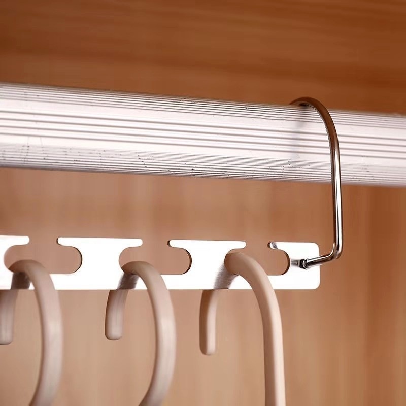 1 Thanh treo móc quần áo 6 Lỗ Bằng Thép Không Gỉ