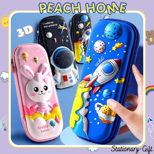 Hộp Đựng Bút Họa Tiết In Nổi 3D Vải Chống Thấm Nước Nhiều Mẫu Cute Túi Chứa Viết Khóa Kéo Dễ Thương