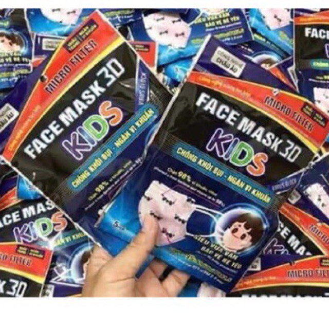 Khẩu Trang Ngăn Khói Bụi Unicharm 3D Mask Super Fit Gói 5 Miếng