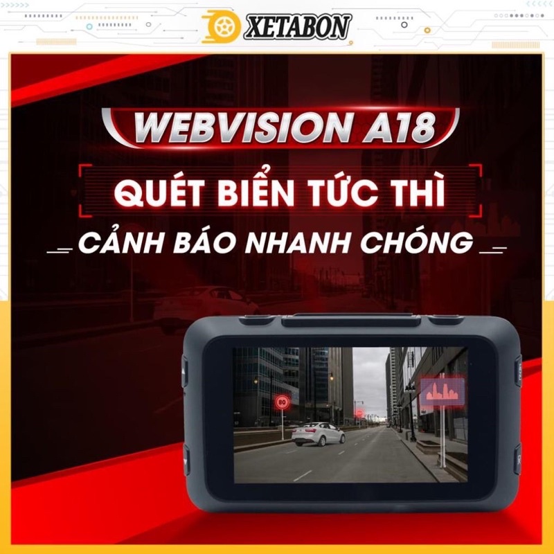 CAMERA HÀNH TRÌNH WEBVISION A18 Cảnh Báo Tốc Độ, Giới Hạn Tốc Độ Bằng giọng Nói, Độ Phân Giải 2k