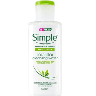 Nước Tẩy Trang Simple Micellar Cleansing Water Làm Sạch Sâu Và Cấp nước 200ml - Anh Chính Hãng