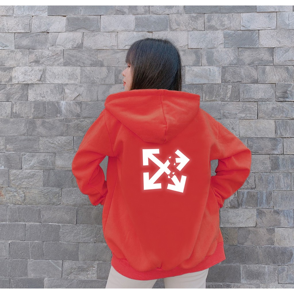 Aó khoác nỉ Hoodie phản quang Off White, Áo khoác nỉ nam nữ họa tiết hình cá tính - PQ35KN | BigBuy360 - bigbuy360.vn