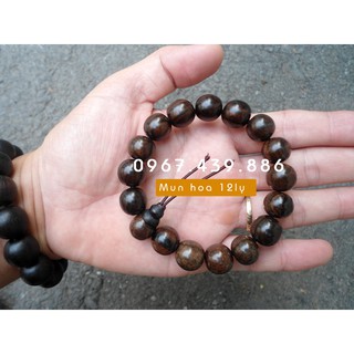 Vòng đeo tay gỗ mun hoa 12ly
