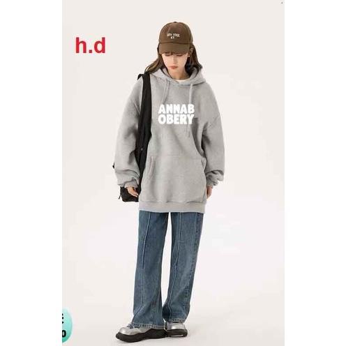 Áo hoodie ANNAB siêu hothit, chất nỉ ngoại Form thụng freesize unisex hàng mũ 2 lớp to đẹp hình in sắc nét