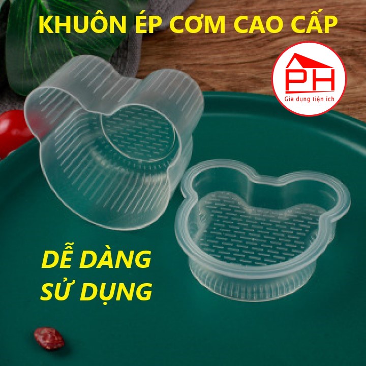 SET 07 Khuôn cơm BENTO ép tạo hình cơm nắm Sushi Origini mẫu đẹp nhựa nguyên sinh an toàn thực phẩm - Gia dụng Phước Hòa