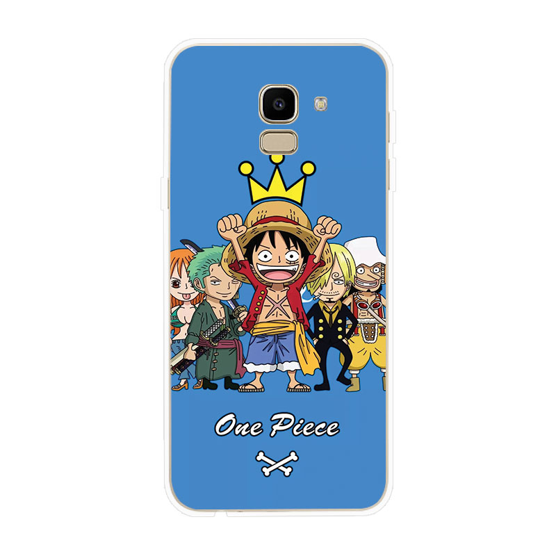 Ốp lưng TPU mềm Samsung Galaxy J2 Pro J4 J4+ J6 J6+ Plus J8 2018 One Piece Family portrait hoa văn