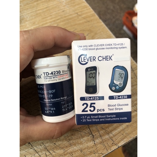 Que thử đường huyết Clever-Chek TD (25 que)