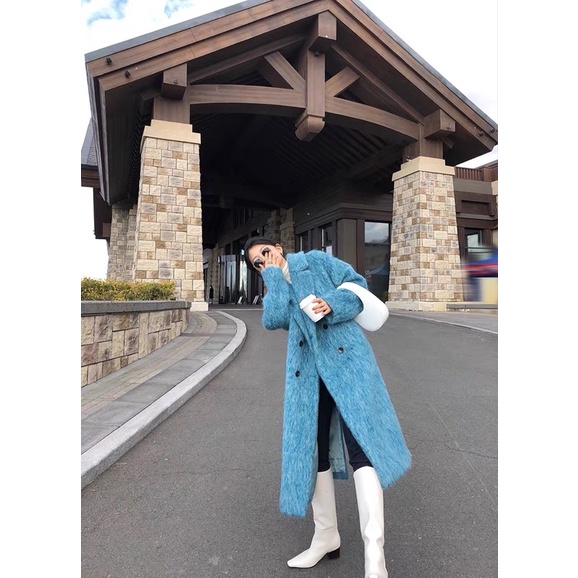 Áo khoác dáng dài nữ dạ lông ép Hàn quốc BORA SHOP mặc mùa đông sang chảnh order | BigBuy360 - bigbuy360.vn