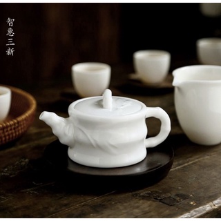 Ấm trà sứ Bạch Định Trúc Đoạn