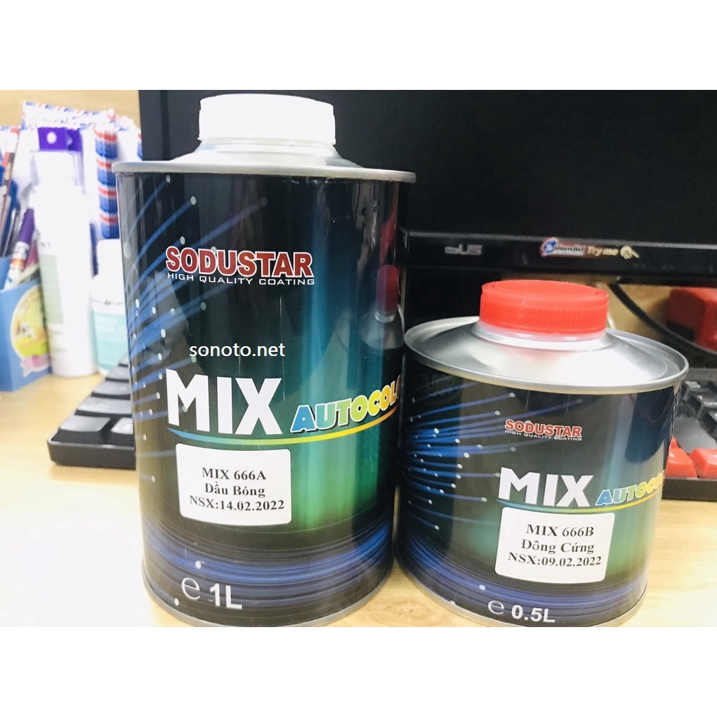 Dầu bóng 2k MIX và đông cứng MIX sơn ô tô xe máy