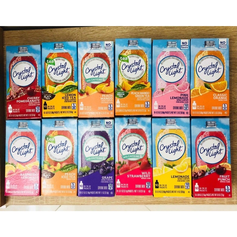 SALE SALE 12 gói Bột pha nước trái cây Crystal Light 12vị