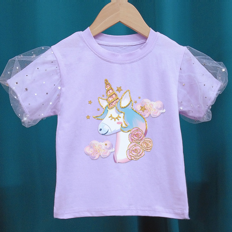 Áo Thun 100% Cotton Mềm Mại In Họa Tiết Hoạt Hình Nhiều Màu Xinh Xắn