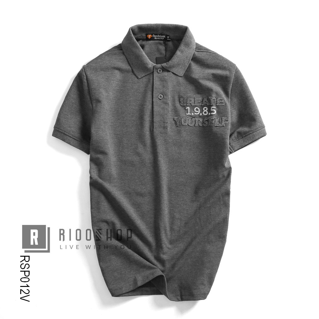 Áo polo nam form rộng, áo phông có cổ nam YOURSELF 1985 RSP012 tay ngắn, đẹp, chất lượng, cao cấp, đơn giản, basic