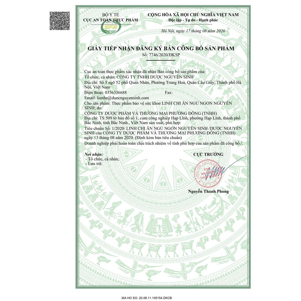 Linh Chi ăn ngủ ngon Nguyên Sinh, tạo giấc ngủ ngon, ngủ sâu giấc, an thần - Hộp 30 viên - Pharma OTC