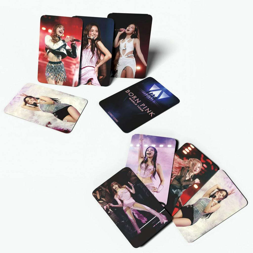 Thẻ Lomo card BlackPink bo góc Born Pink World Tour Xanh Album Thần Tượng Kpop