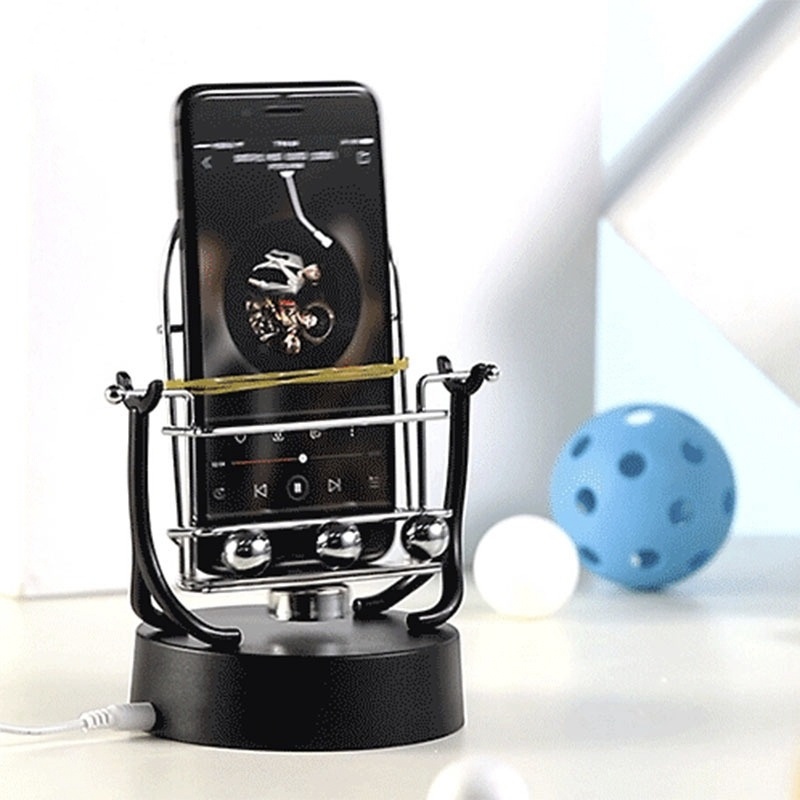 Giá đỡ giúp tăng bước đi trên điện thoại xoay tự động để bàn 180 hình dáng xích đu
