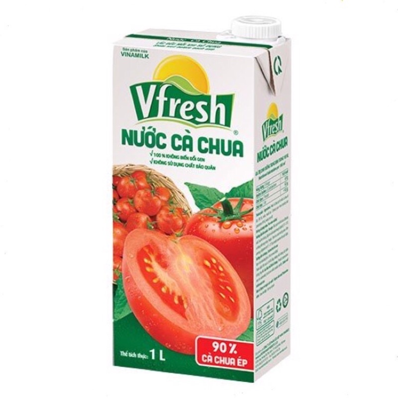 NƯỚC ÉP VFRESH - Cam/Đào/Cà chua/Ổi/Táo - HỘP 1L