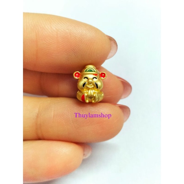 Charm Ông Thần TàiCharm Nepal nhà Phật size 8mm mic vòng chiêu tài lộc may mắn