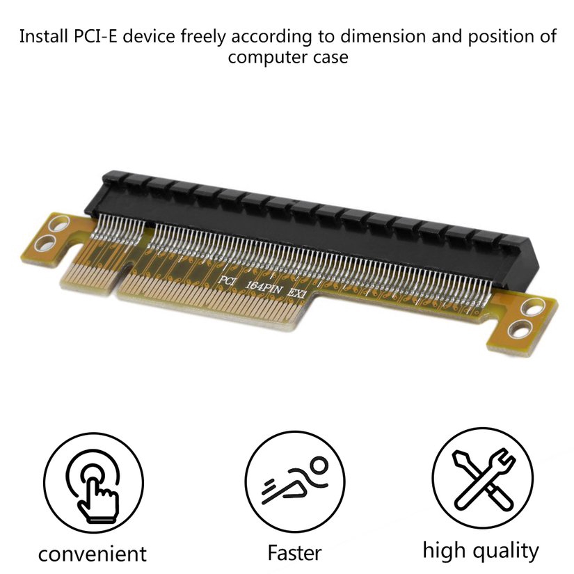 Card chuyển đổi PCI-E Express 8X sang 16X không có dây cáp mở rộng