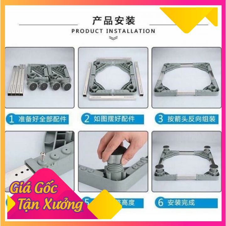 [HÀNG LOẠI 1]Chân Kê Máy Giặt Tủ Lạnh Đế Kê Chân Tủ Lạnh Máy Giặt Bằng Inox Đa Năng | BigBuy360 - bigbuy360.vn