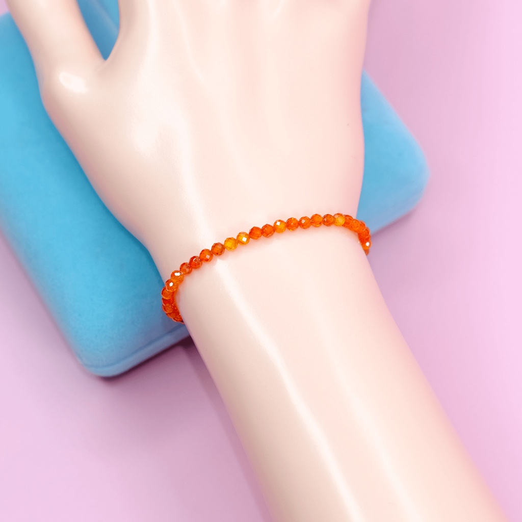 Lắc tay Zircon cam UPCARA dễ thương duyên sáng