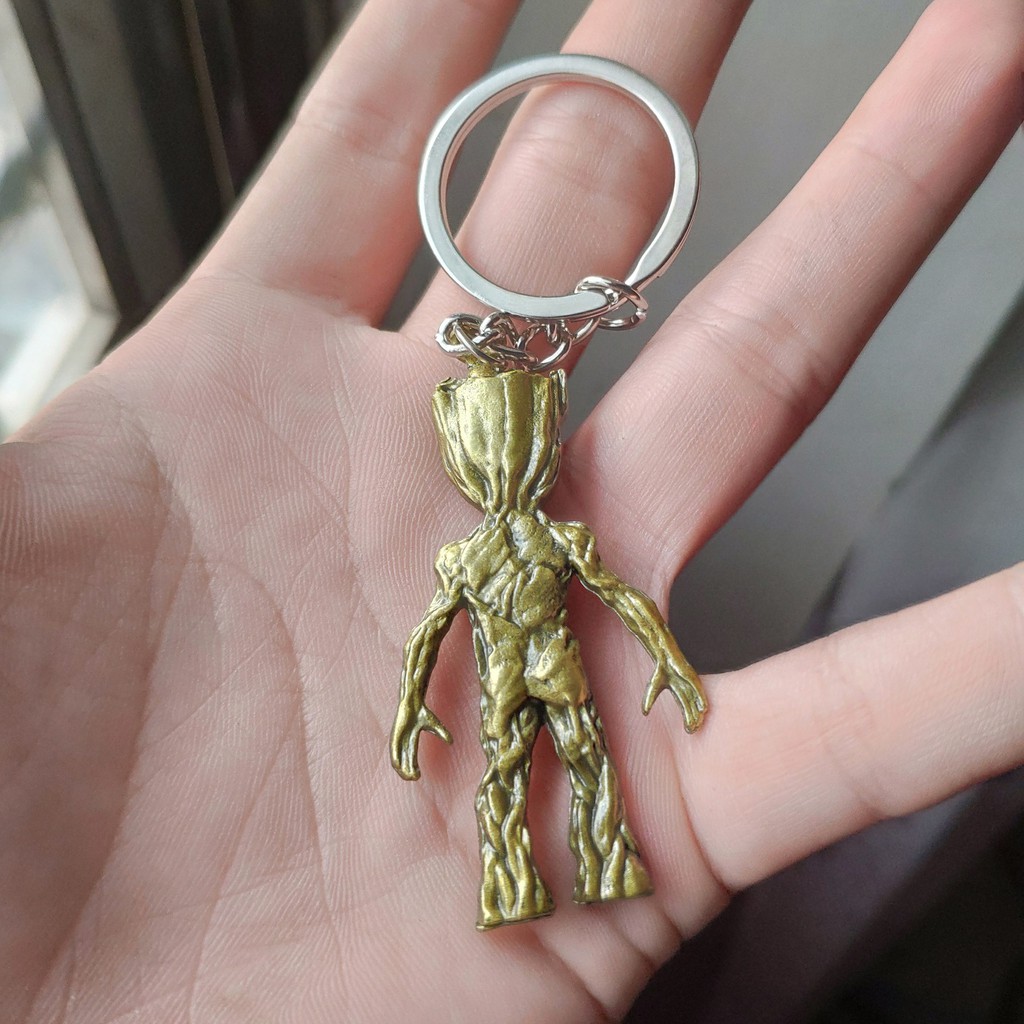 Mô hình Groot móc khóa Thép nguyên khối, Marvel Figure Guardians of the Galaxy, Vệ binh giải ngân hà