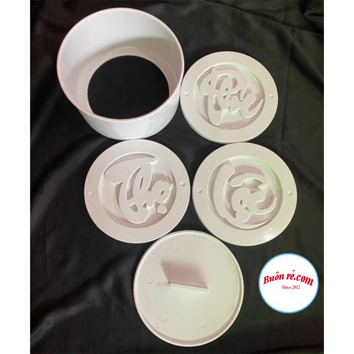 Bộ khuôn ép xôi Phúc - Lộc - Thọ cao cấp dày dặn cầu tài lộc, may mắn br 01504