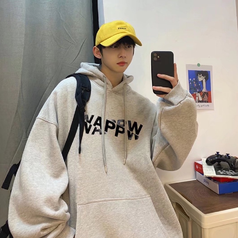 Áo hoodie Mùa Đông Dáng Rộng In Chữ Phong Cách Nhật Bản Thời Trang Thoải Mái Cho Nam Và Nữ [M-5XL]