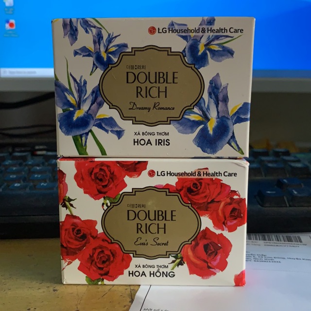 Bánh Xà bông Double Rich hương Hoa hộp 90g